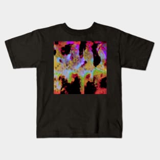 UNIVERSE RAIN Colorful Abstract Glitch Art Kids T-Shirt